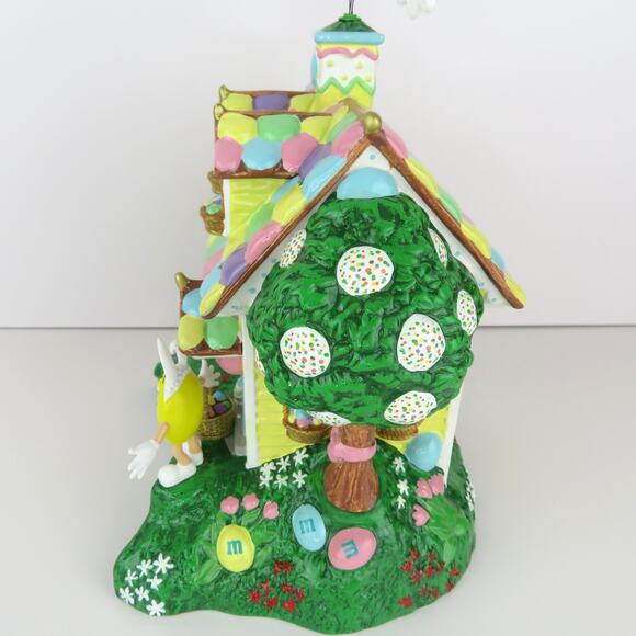 Dept 56 M&M's Easter Bunny Lighted House and Candy Dish Ceramic Easter Decor - Picture 4 of 14